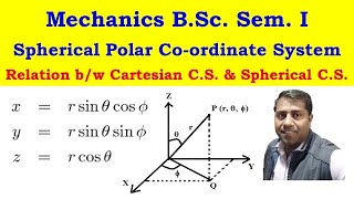 Spherical Polar Coordinate system | Relation between Cartesian and Spherical polar Coordinate system
