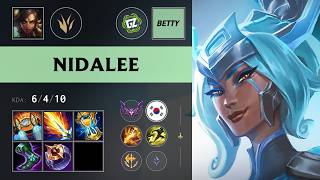 (GZ Betty) Nidalee Jungle vs Naafiri - KR Master Patch 26.15