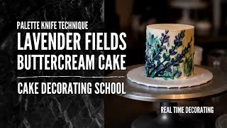 Buttercream Palette Knife Painted Cake [ Cake Decorating For Beginners ]