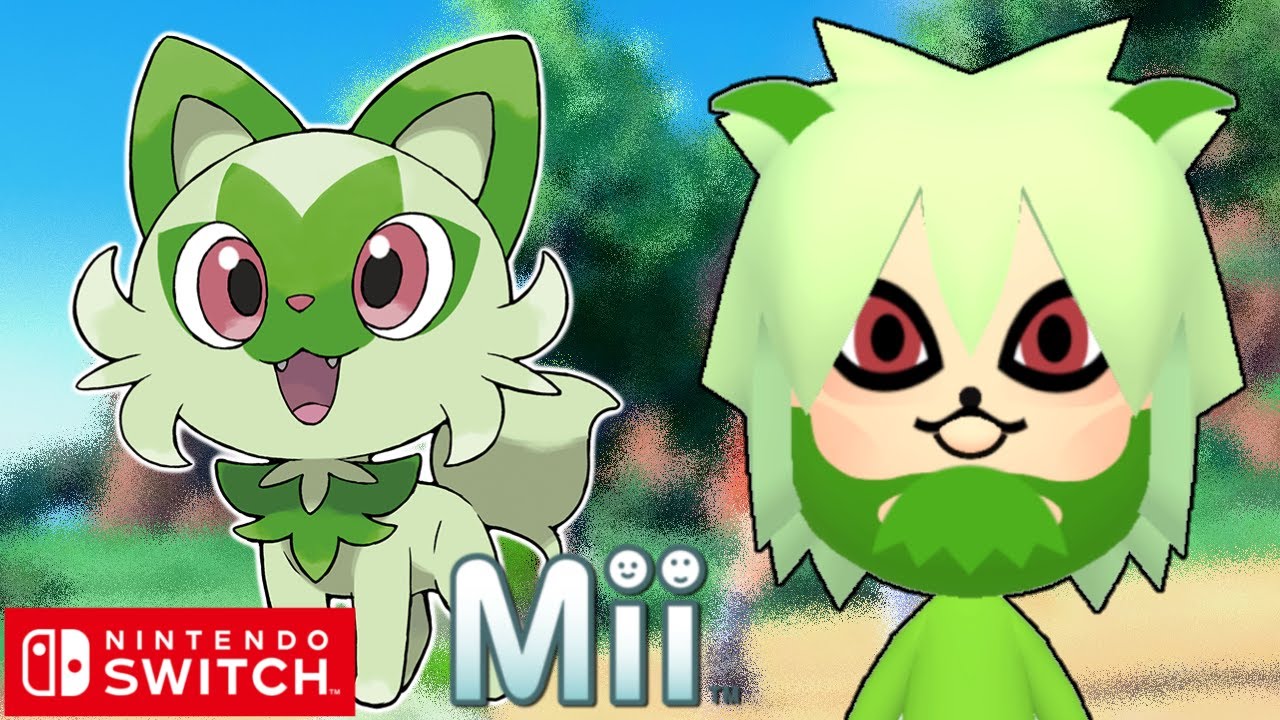 ポケモンSV】ニャオハ Mii作り方【Nintendo Switch】 - YouTube