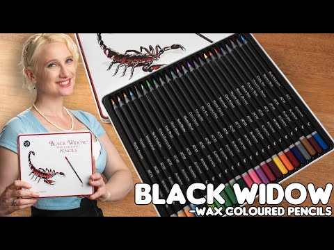 Black Widow Colored Pencils For Adult Coloring - 24 Coloring Pencils With  Smooth Pigments - Best Color Pencil Set For Adult Coloring Books And  Drawing : Office Products 