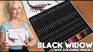 Reviewing The Black Widow Wax  Colour Pencils -  The best adult colouring pencils?