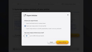 How to export hundreds of unique articles - Spin Rewriter tutorial