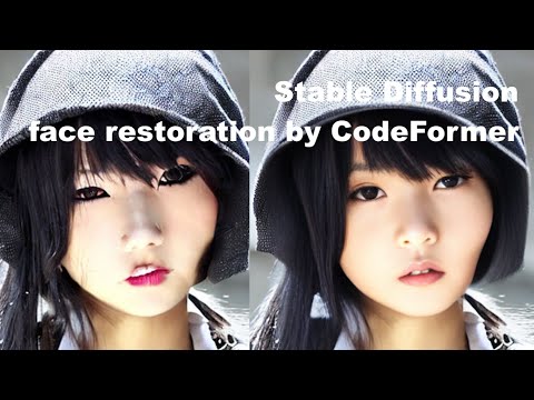 AI顔面修復-アーミールックな日本女性02- Stable Diffusion - CodeFormer