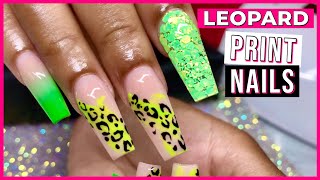 How To | Nude And Neon Green Ombré | Acrylic Nails Tutorial For Beginners