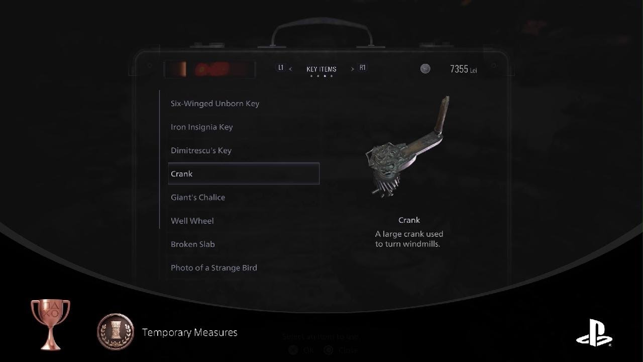Resident Evil Village - Bronze Trophy / Temporary Measures (PS5) 