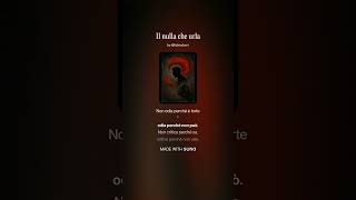 Il nulla che urla