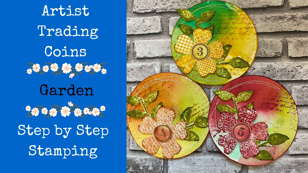 Artist Trading Cards | Prompt 1 - Garden | Step by Step | Stamping | Junk Journal | Mixed Media