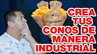 🎁Transforma tu Producción! Aprende a Fabricar Conos para Papas Fritas de Manera Industrial🔴💪