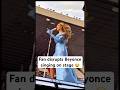 Beyoncé checks fan for interrupting her