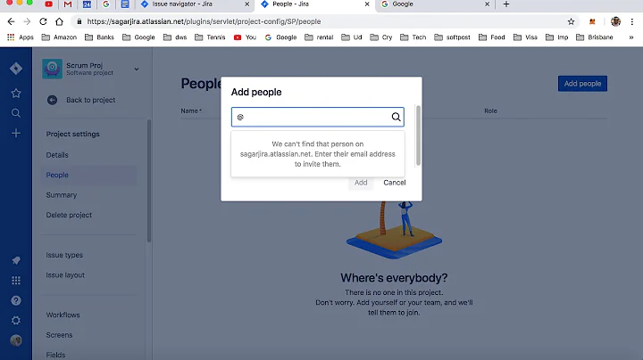 How to add people or users to Jira project