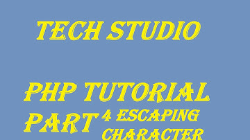 Php Part 4 Escaping Characters