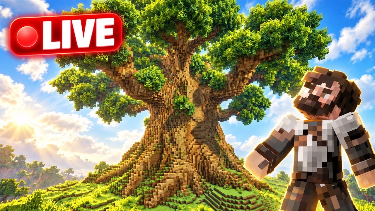Building a MEGA Tree in Minecraft (669,000 BLOCKS!) 