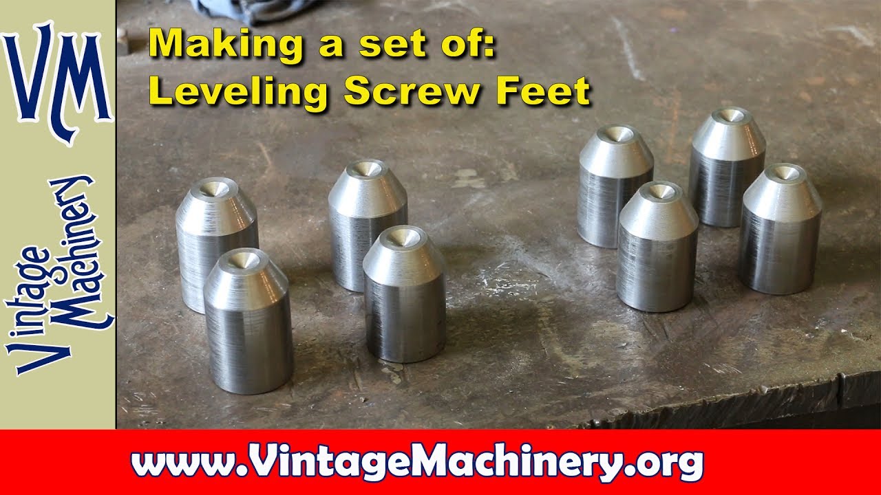 Turning Leveling Screw Feet on a Metal Lathe