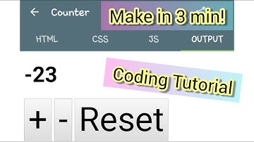 How to make a counter in 3 minutes JavaScript HTML and CSS