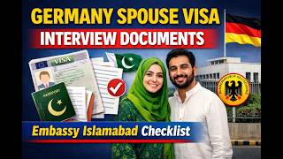 German Family Reunion Visa Pakistan | Embassy Interview Documents Checklist | Spouse Visa Germany