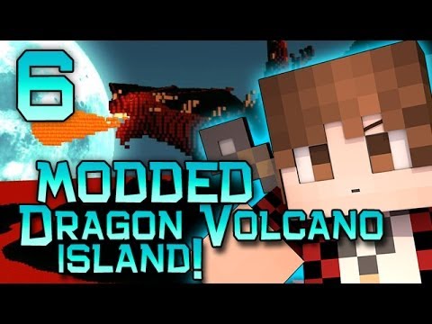 Minecraft: Dragon Volcano Island Modded! w/Mitch, Jerome and Ryan! Part 6 - Lava Moat Wall! - Minecraft: Dragon Volcano Island Modded! w/Mitch, Jerome and Ryan! Part 6 - Lava Moat Wall!
