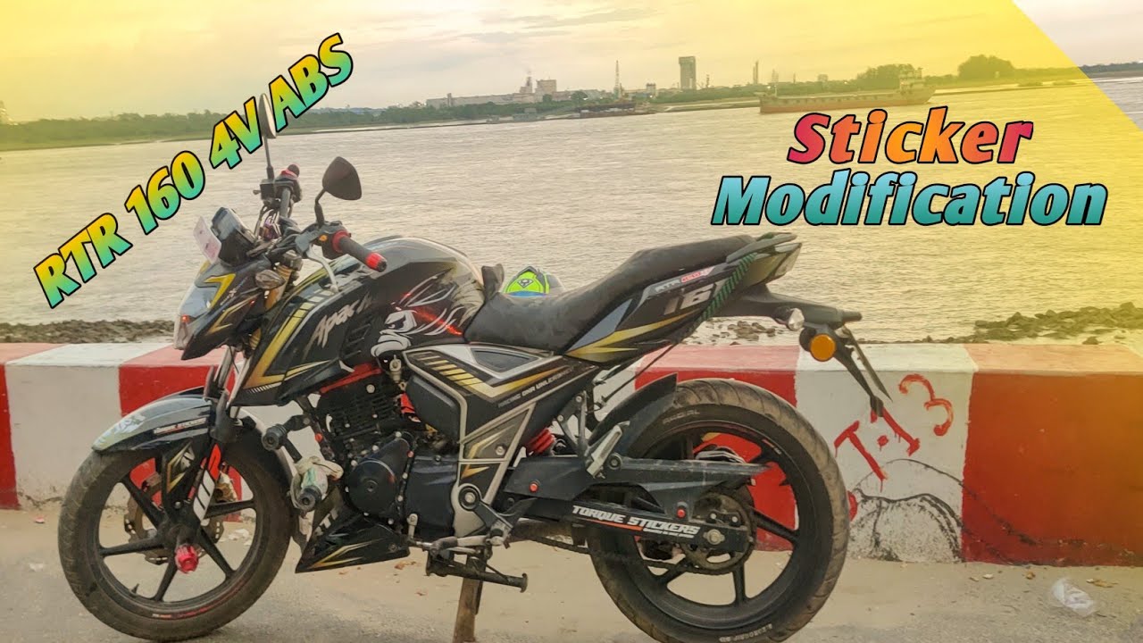 Appache Rtr Sticker Modification TVS Apache RTR 160 4V ABS Smart X-Connect || Sticker Modification ...