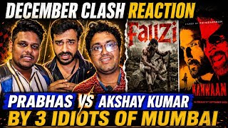 Prabhas Fauzi Vs Akshay Kumar | Haiwaan Poster | Reaction By 3 Idiots
