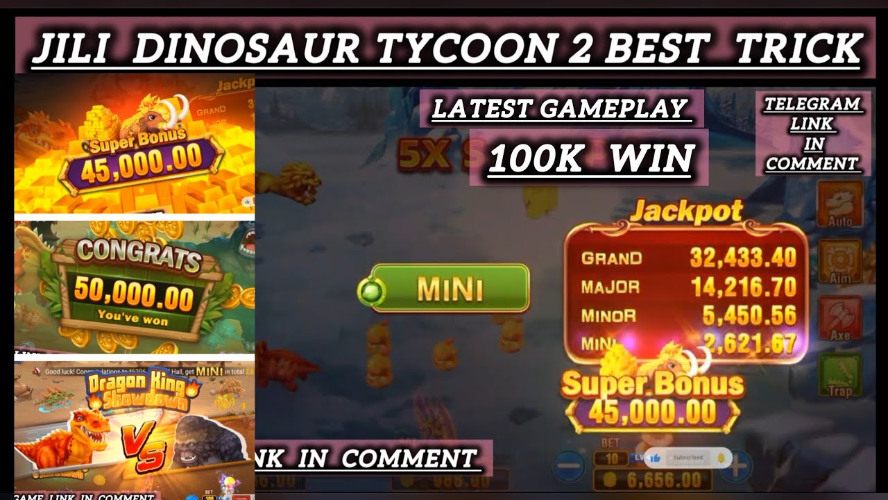 Jili Dinosaur Tycoon 2 game kaise khele //1lakh win from 3k // best tips and tricks // 