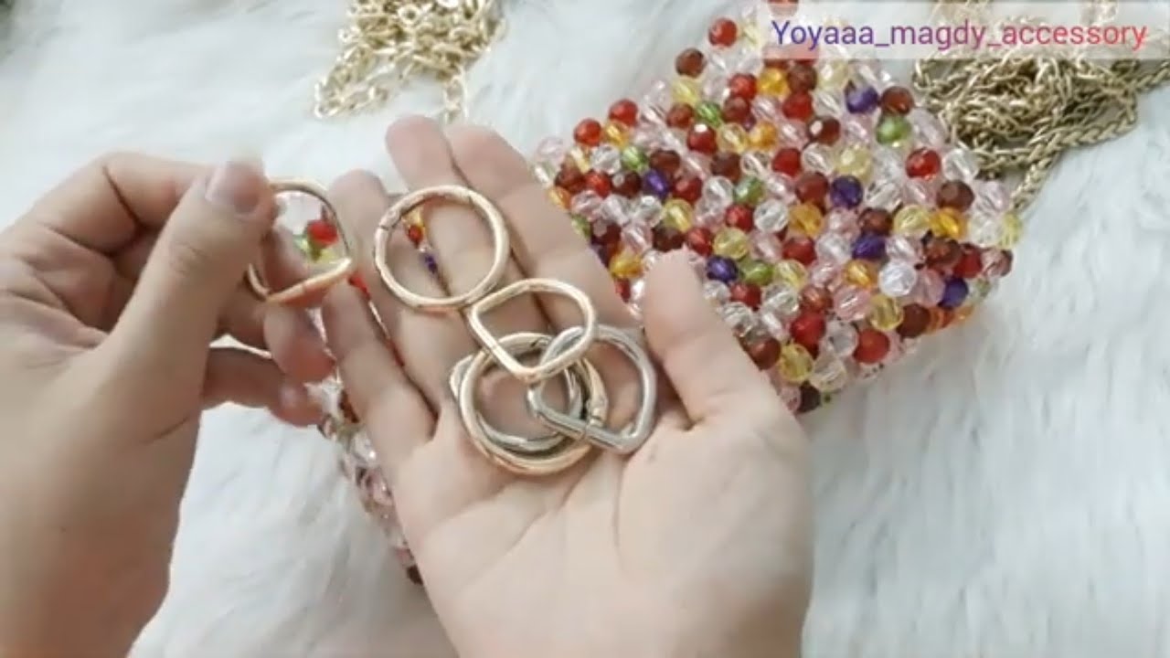 Сумка из бисера/Как собрать аксессуары для сумки из бисера. Обучение сборке аксессуаров для сумки.