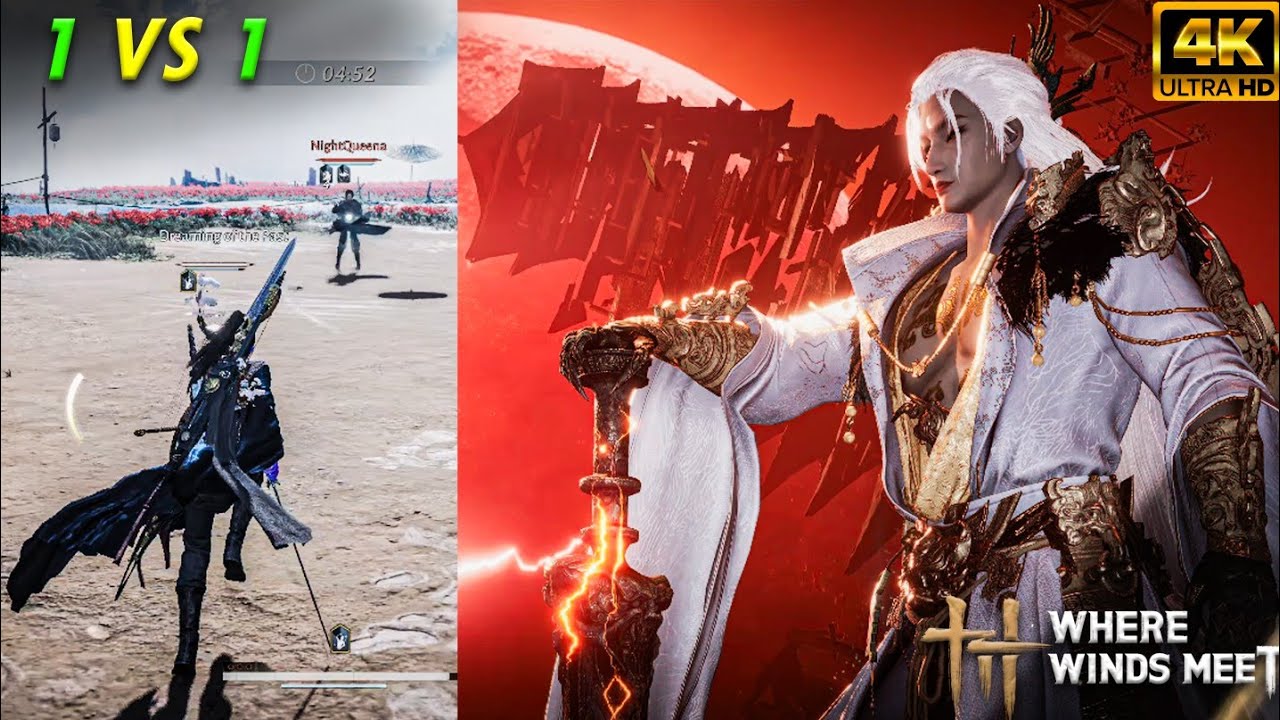 WHERE WINDS MEET BEST 1VS1 PVP GAMEPLAY 4K | 81 LEVEL ARENA PVP COMBOS