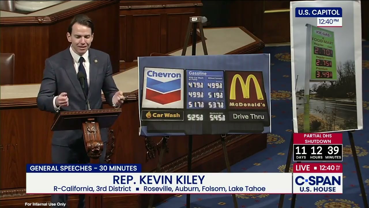 Rep. Kiley Introduces Bill to Lower Gas Prices in California