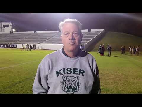 Coach Whitehart head coach of the Kiser Middle School Tigers football team win 12-8 over Mendenhall