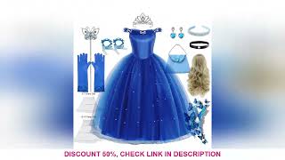 Vestido de princesa Cinderela feminino Vestido de festa infantil Vestidos de Natal Halloween Costume screenshot 5