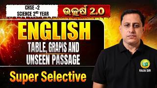 +2 2nd Year 2026 || English Table,Graph & Unseen Passage || ଉତ୍କର୍ଷ 2.O || Super Selective Questions
