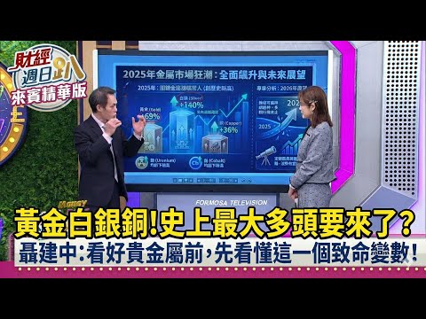 【財經宜&民視財經週日趴】黃金白銀銅!史上最大多頭要來了？聶建中：看好貴金屬前，先看懂這一個致命變數！