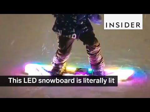 This LED snowboard is literally lit