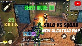 Solo Vs Squad 25 Kills Victory - New Alcatraz Map Cod Mobile