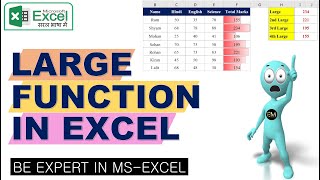 LARGE Function in Excel - Find 1st 2nd 3rd Largest Value in Excel | Large Function  | #SHORTS Excel Large Function Find The Second Third Largest Value Excel One Minute Quick Reference