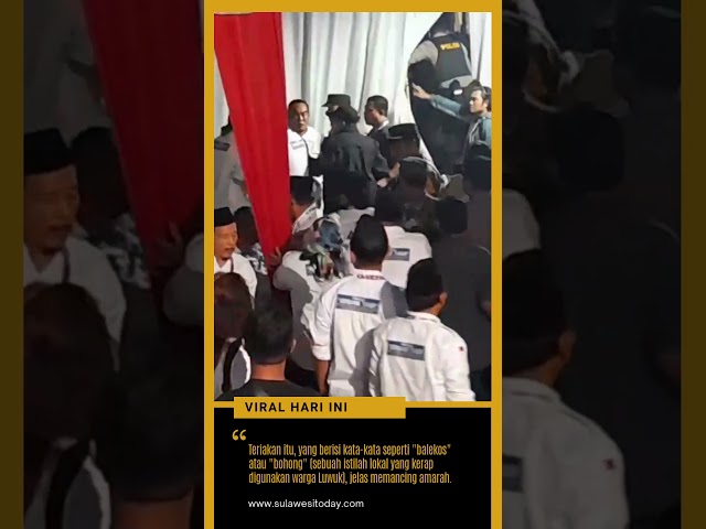 Ricuh Pendukung Saling Lempar Kursi saat Pengundian Nomor Urut Pilkada Banggai! #pilkadabanggai2024