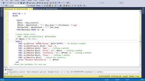 Query save photo to folder from binary data in SQL Server 2014