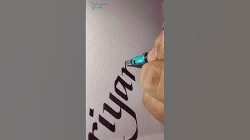 Writting Name Priyanshi in Italic style calligraphy #calligraphynames #italiccalligraphy
