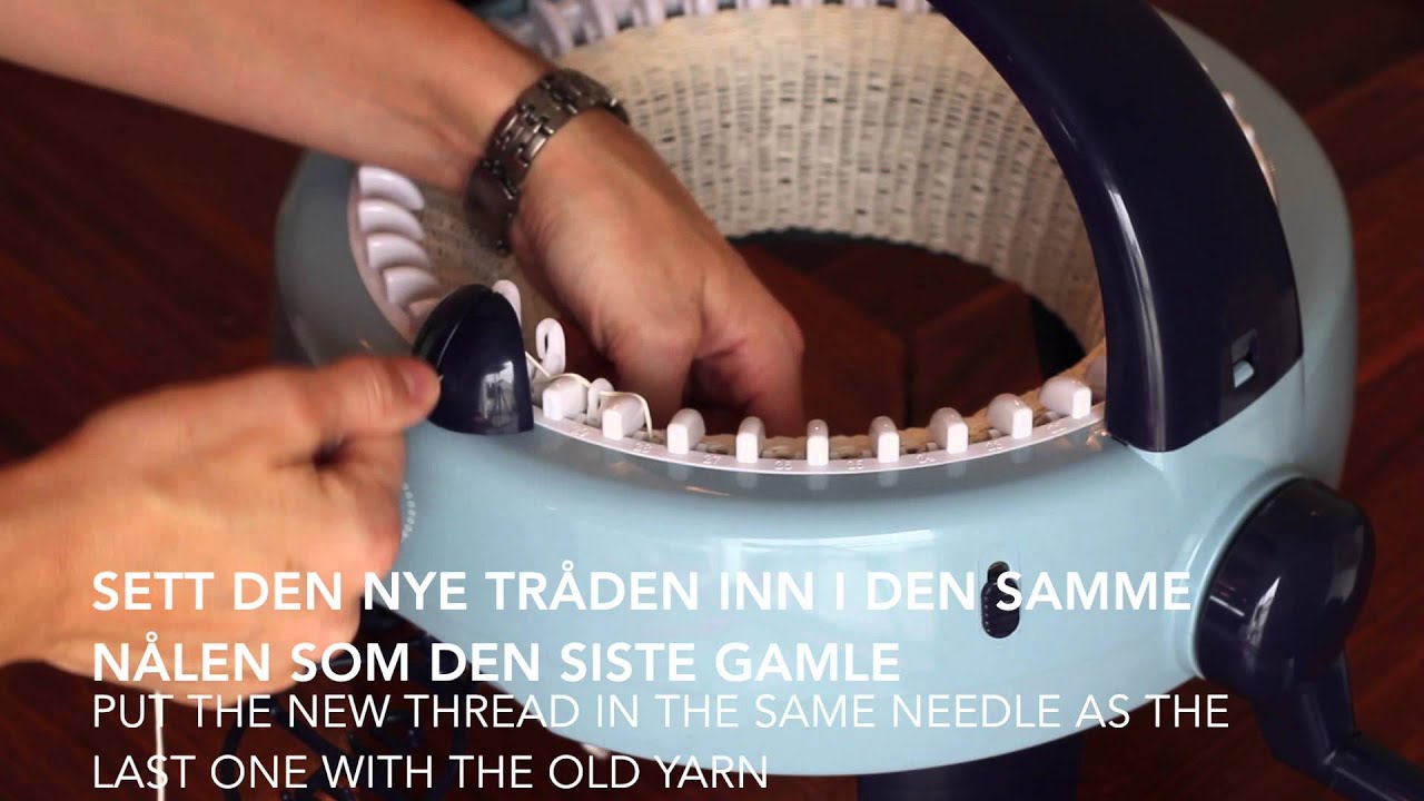 Hvordan strikke en / How to knit a hat - Prym Maxi knitting mill - YouTube