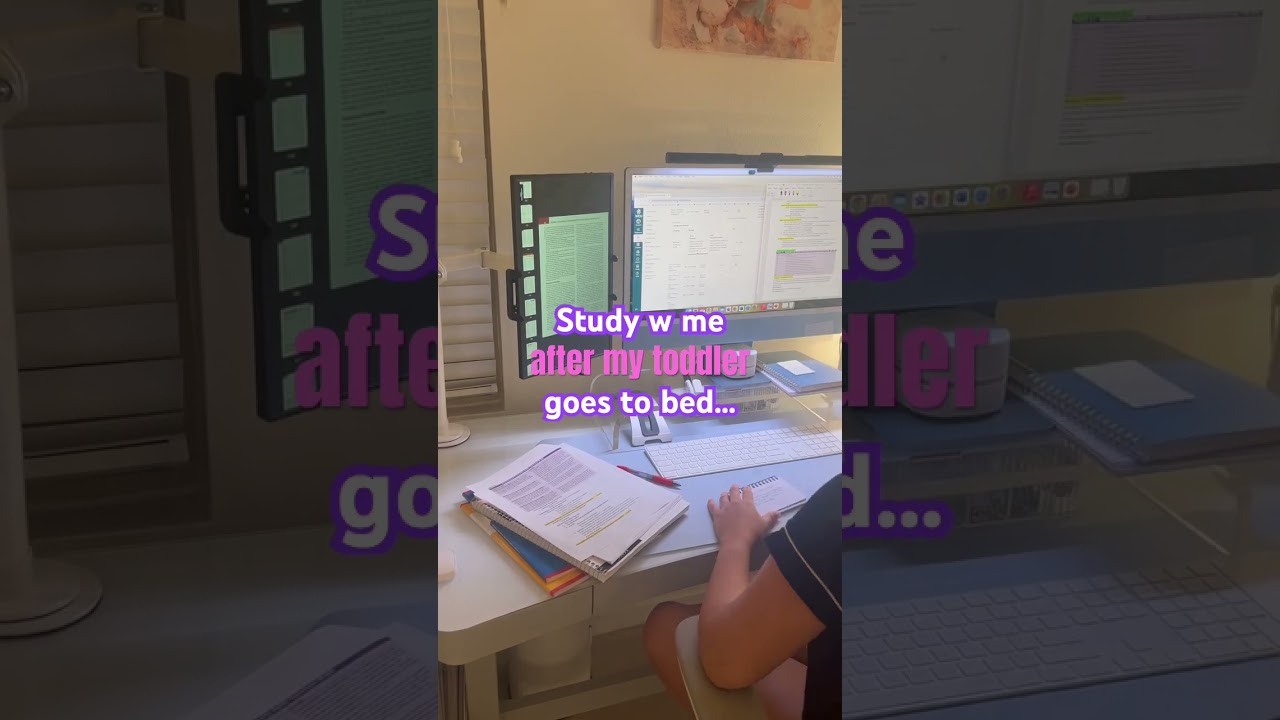 Study 📚 w me after my toddler goes to bed 😴 