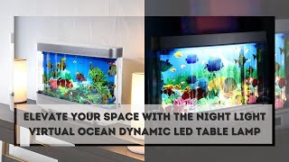 Night Light Virtual Ocean Dynamic LED Table Lamp - Perfect Sensory Lamp