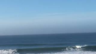 The surf is high this morning in Rosarito, Mexico