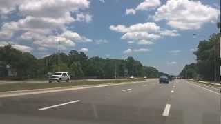 Driving Beach Blvd into the Walmart parking lot. Jacksonville Fl Florida.