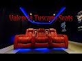 ULTIMATE HOME THEATER SEATS! From Valencia in our multi purpose game room arcade/ basement man cave