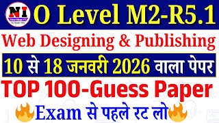 O Level M2-R5.1 Web Design मैराथन | M2 R5 MOST IMPORTANT MCQs | newideasyt #m2r5