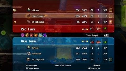 Team Win & Rage Quitters (Awesomenauts Assemble! PS4 Dec 2020)
