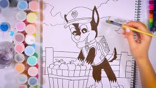 How To Draw Paw Patrol Chase Easy