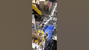 Automatic robot hand bottle in full pack cartoning encasing line