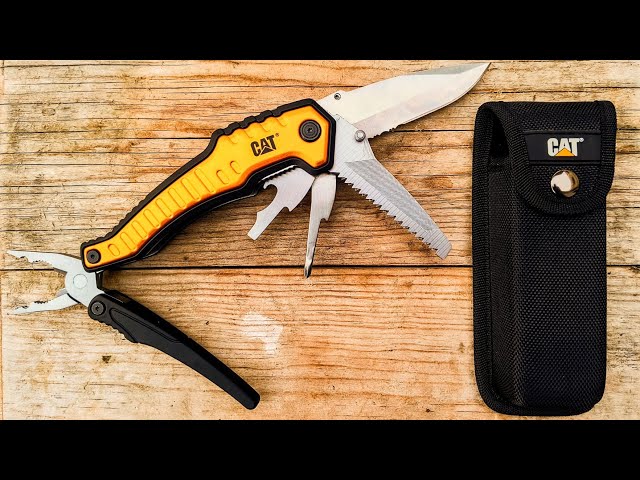 Cat 9-in-1 XL Multitool met volledig formaat mes en tang - 980235