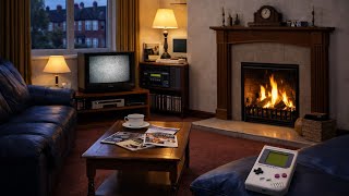6 Hours Brown Noise | Cozy 90s Fireplace & Retro TV Static for Deep Sleep