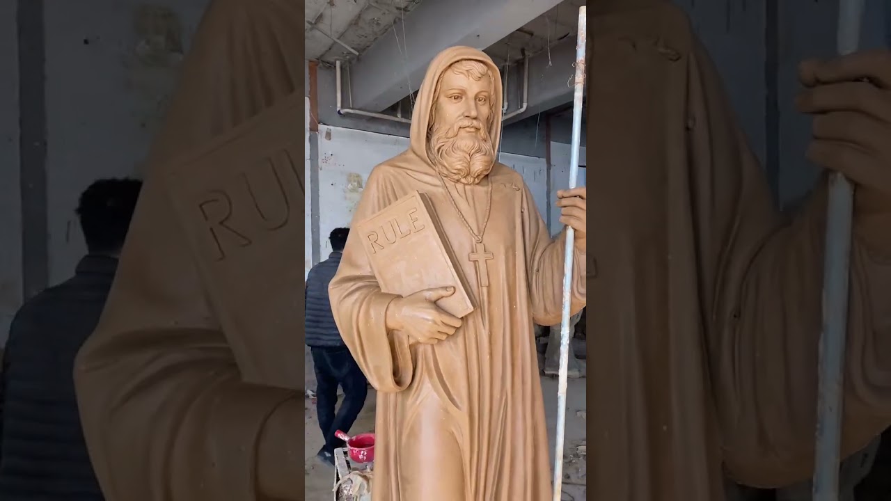 Clay mold of religious sculpture